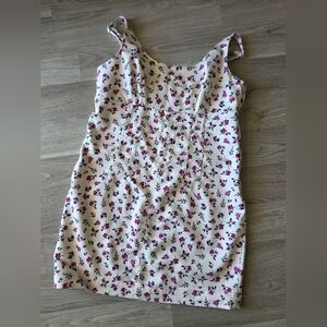 No Boundaries Floral Print Top - Cream and Pink